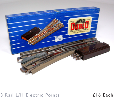 Hornby Dublo 3 Rail Right Hand Electric Points